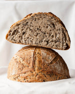 Seeded boule loaf made by Elsing Bakehouse